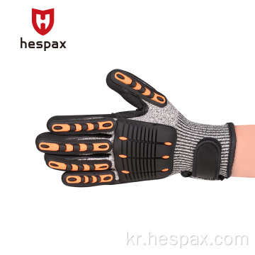 HESPAX anti-Impact TPR 니트릴 팜은 장갑을 보호합니다